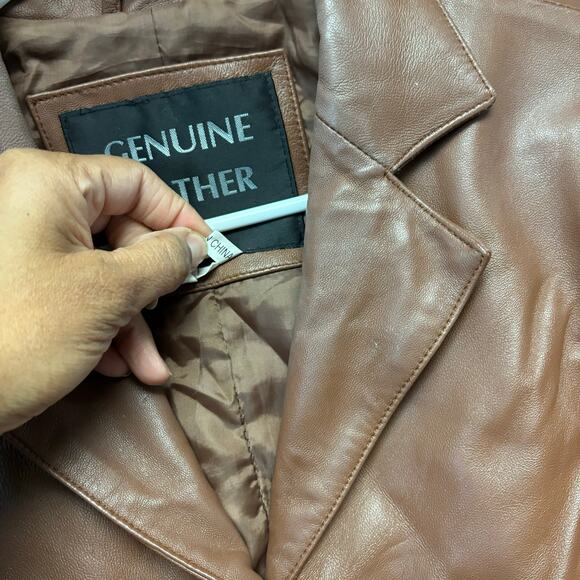 Navarre Leather Company Jacket Blazer Button Down Preppy Academia Boho Country - Picture 9 of 11